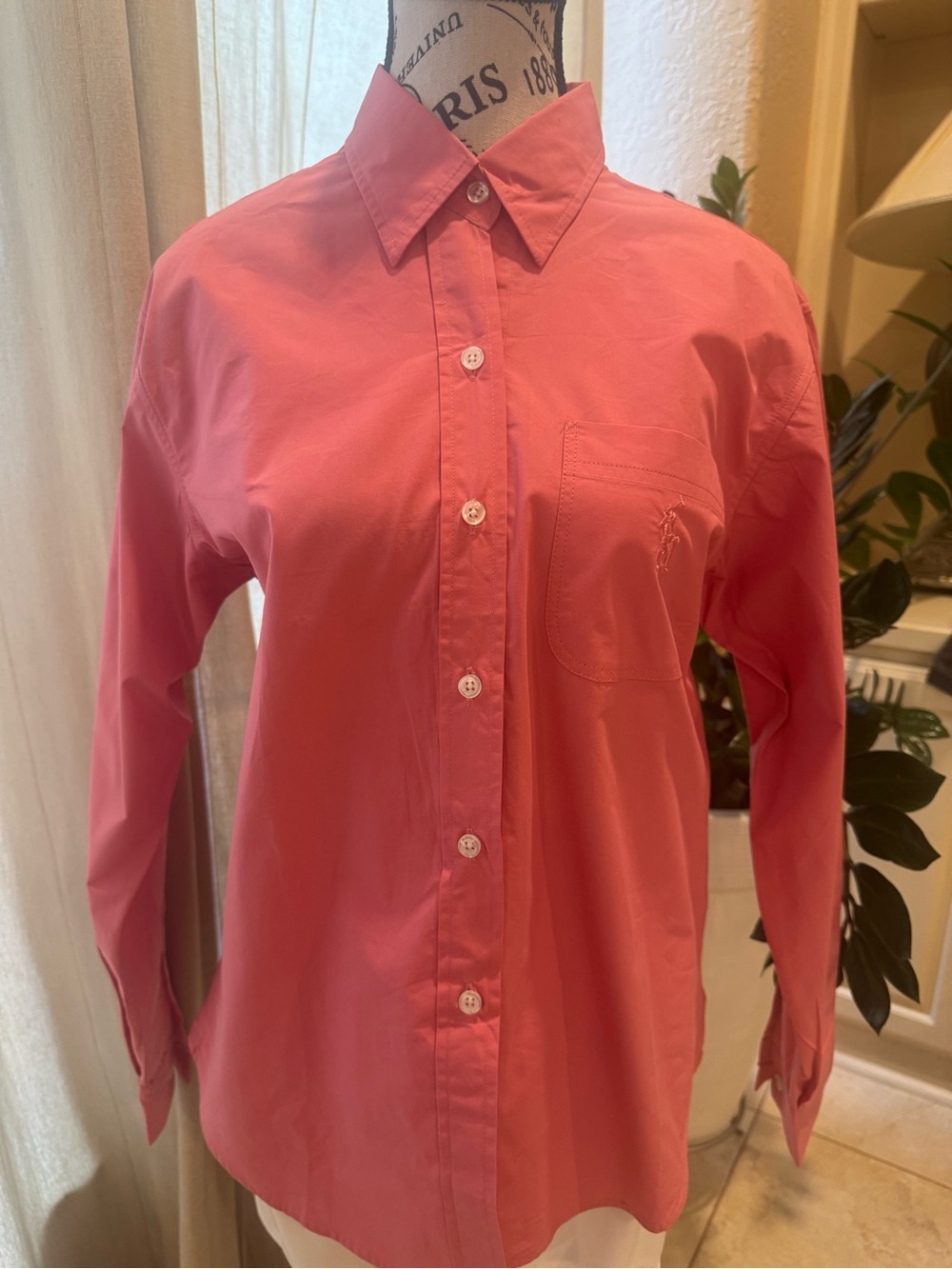 Polo by Ralph Lauren Coral Button-Down Dress Shirt